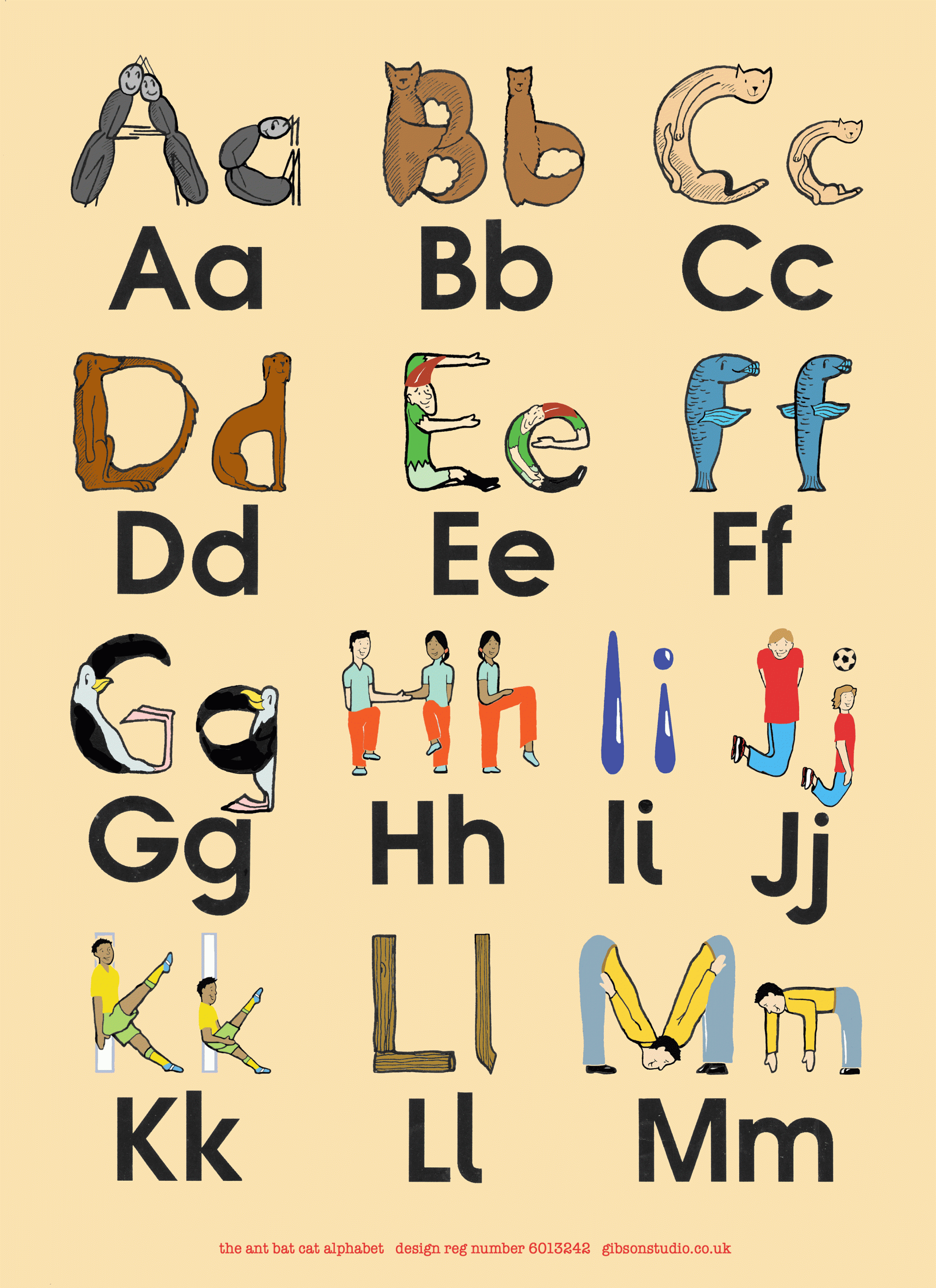 Picture letters to colour and draw in a fun phonetic alphabet.