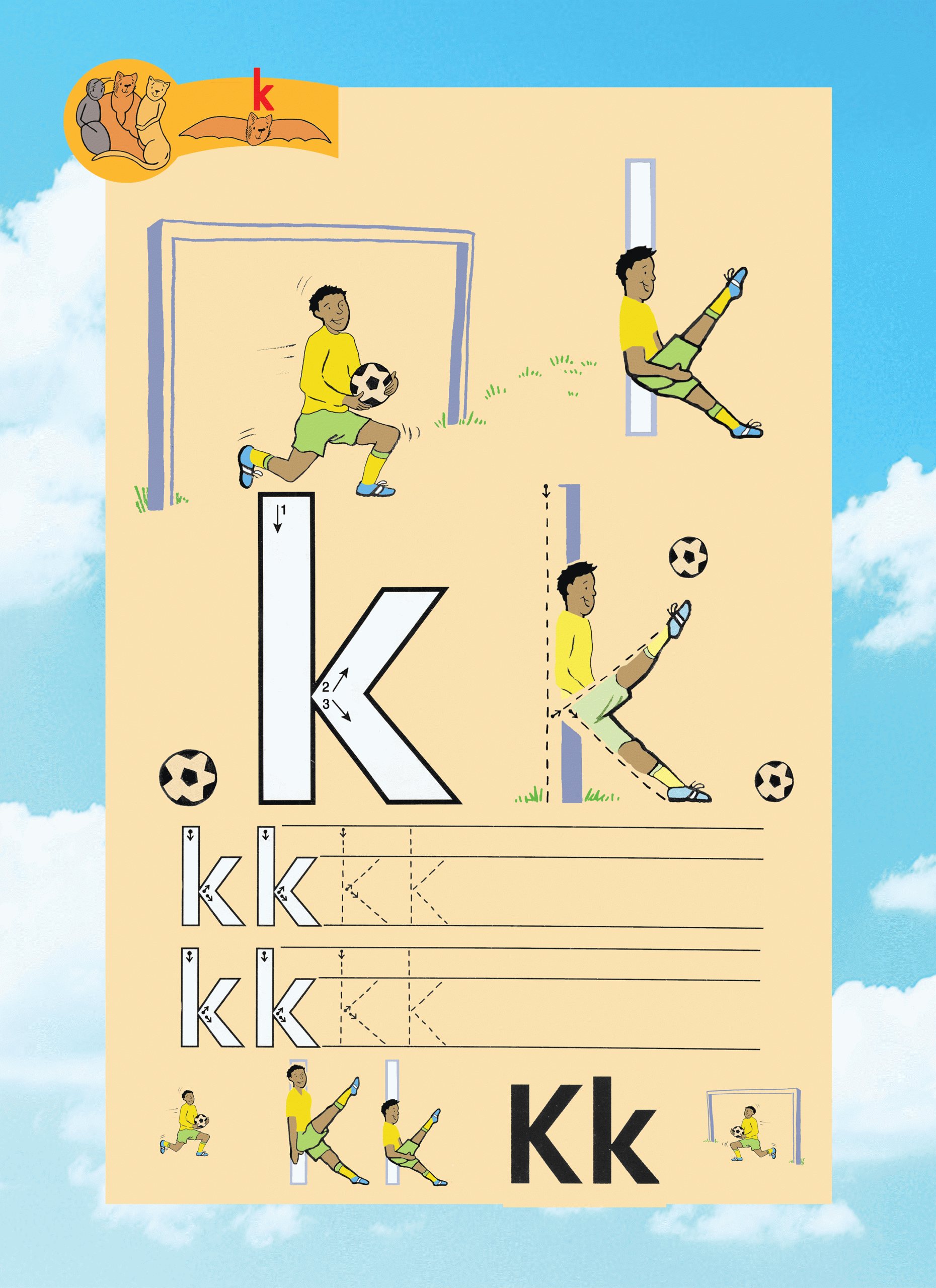 Picture letters to colour and draw in a fun phonetic alphabet.