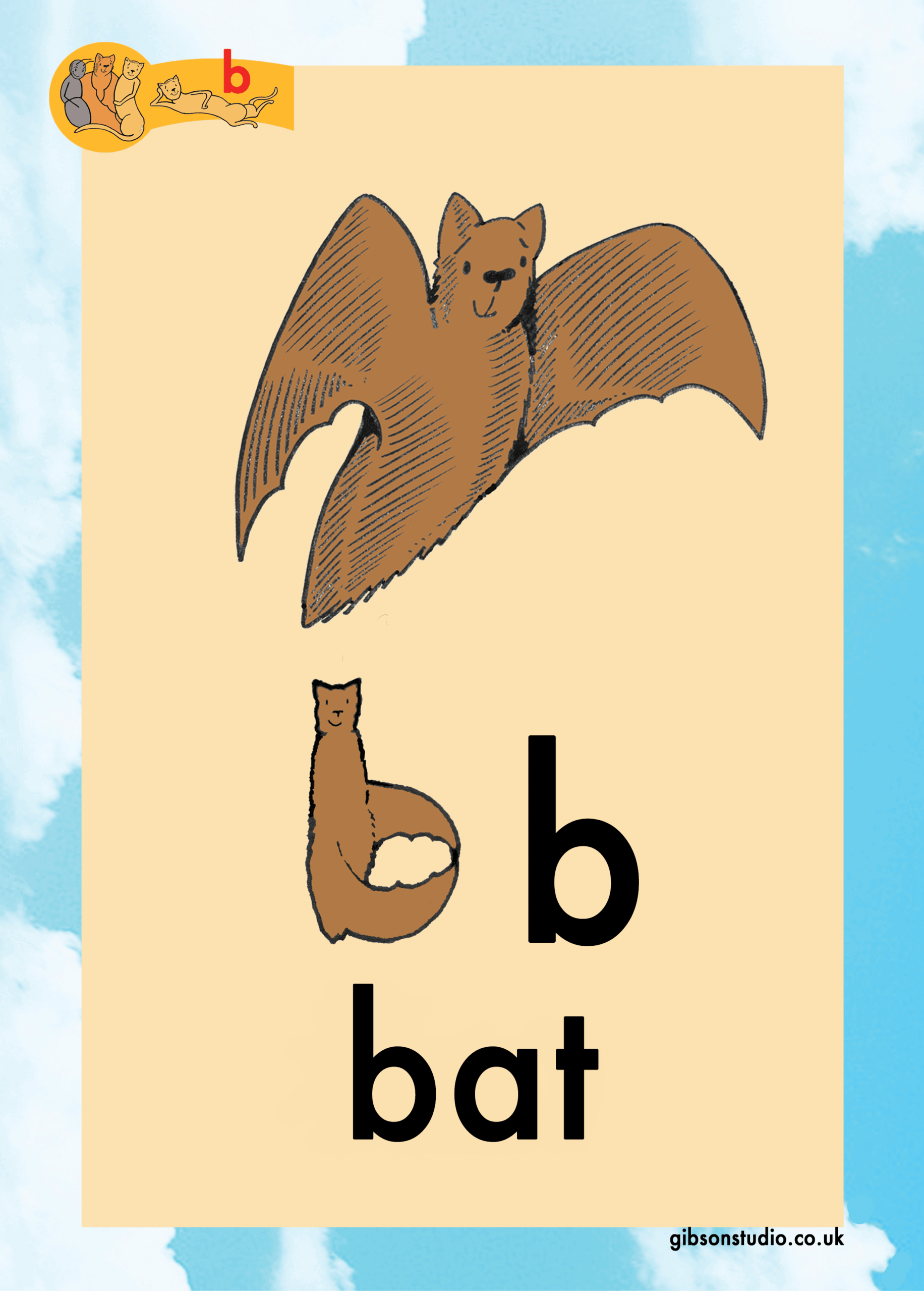 The picture changes to a letter. The first letter of the pictures phonetic word.