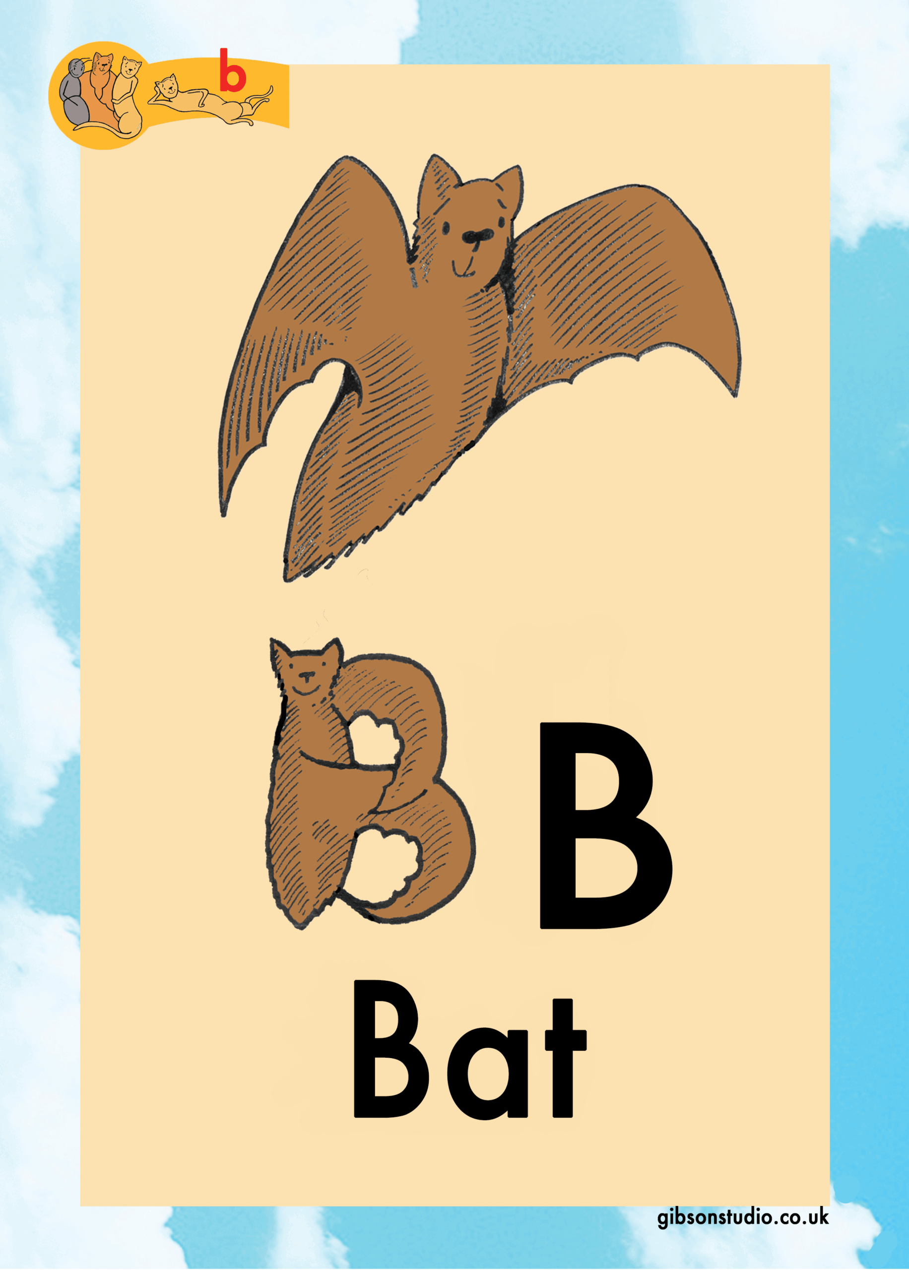 The picture changes to a letter. The first letter of the pictures phonetic word.
