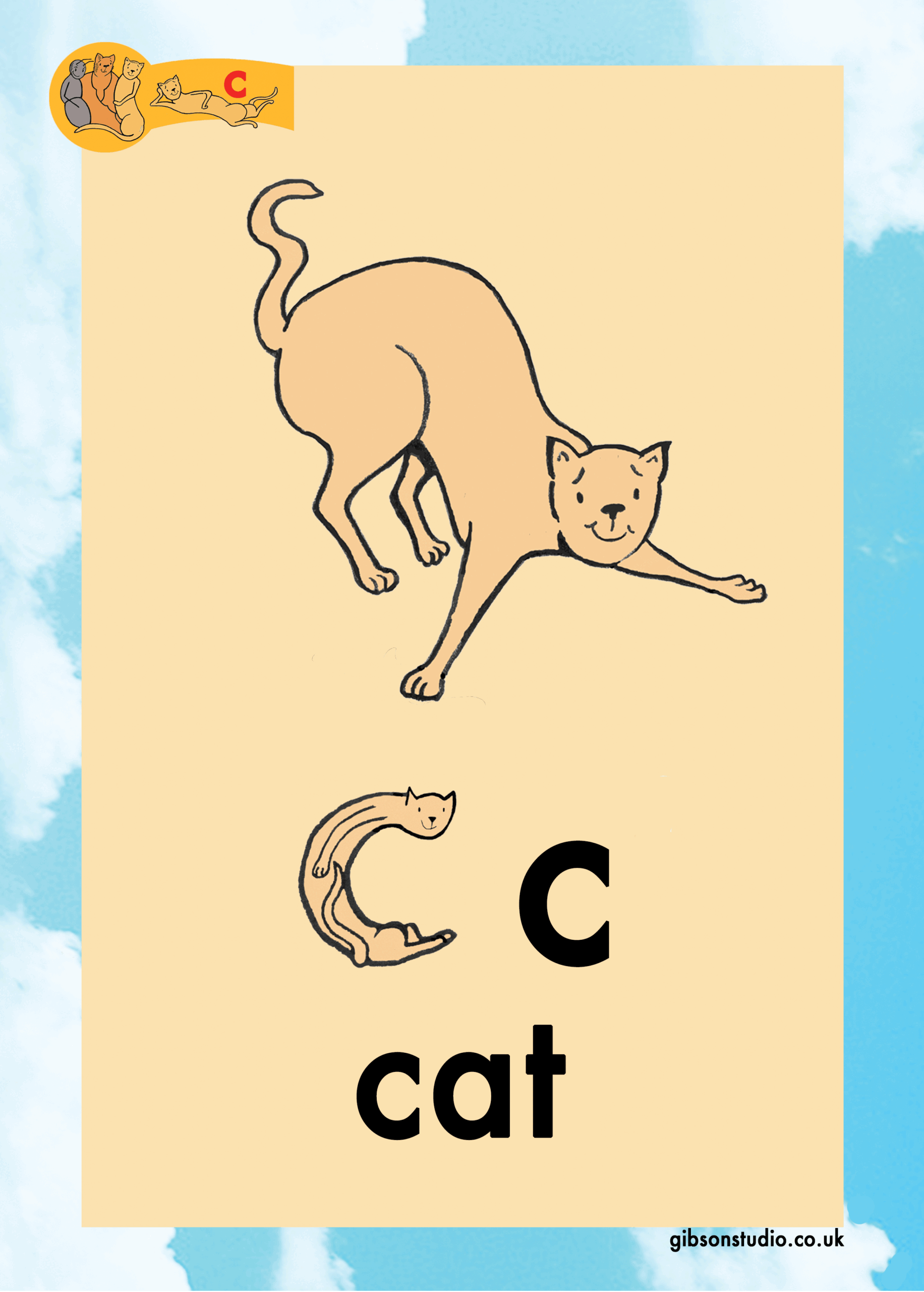 The picture changes to a letter. The first letter of the pictures phonetic word.