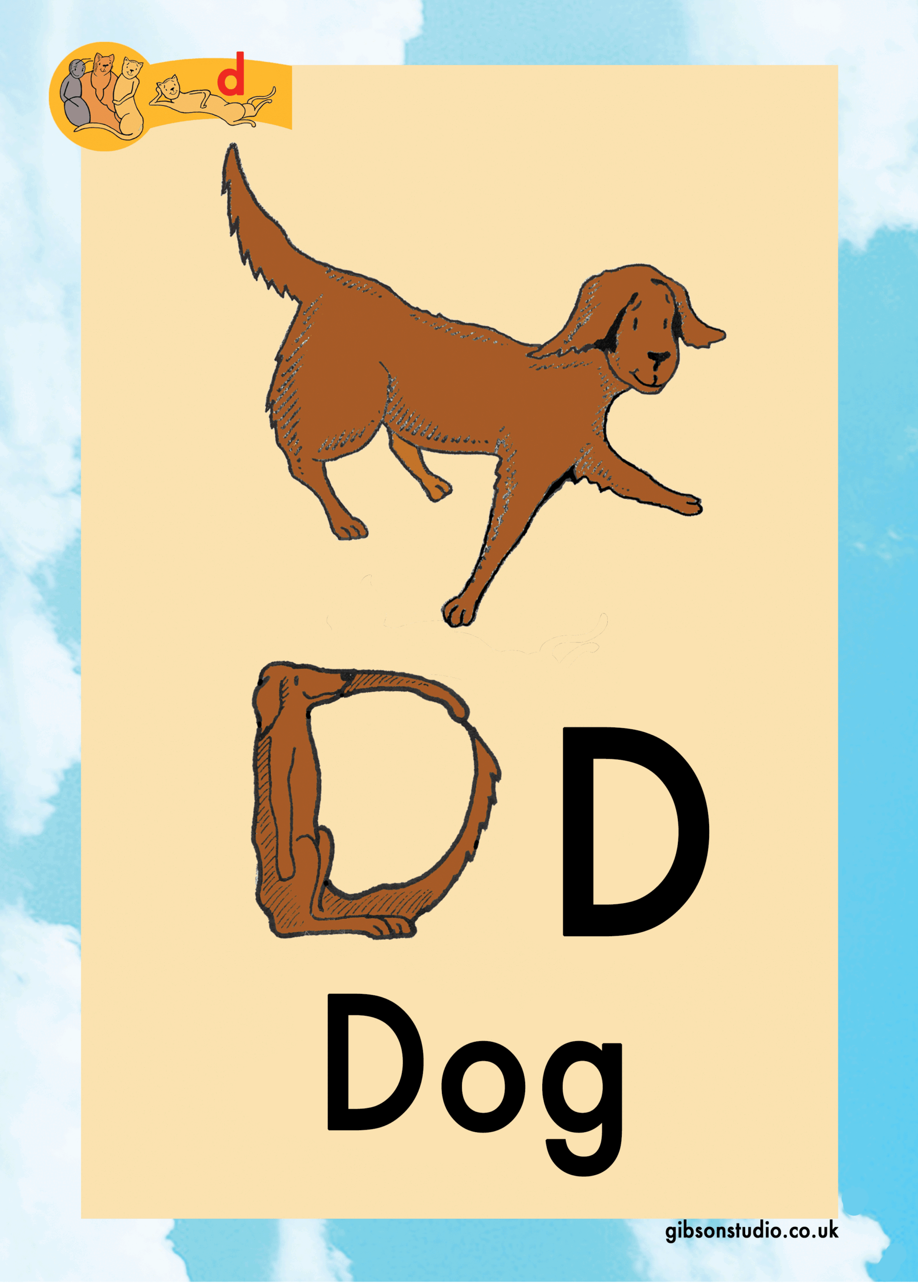 The picture changes to a letter. The first letter of the pictures phonetic word.