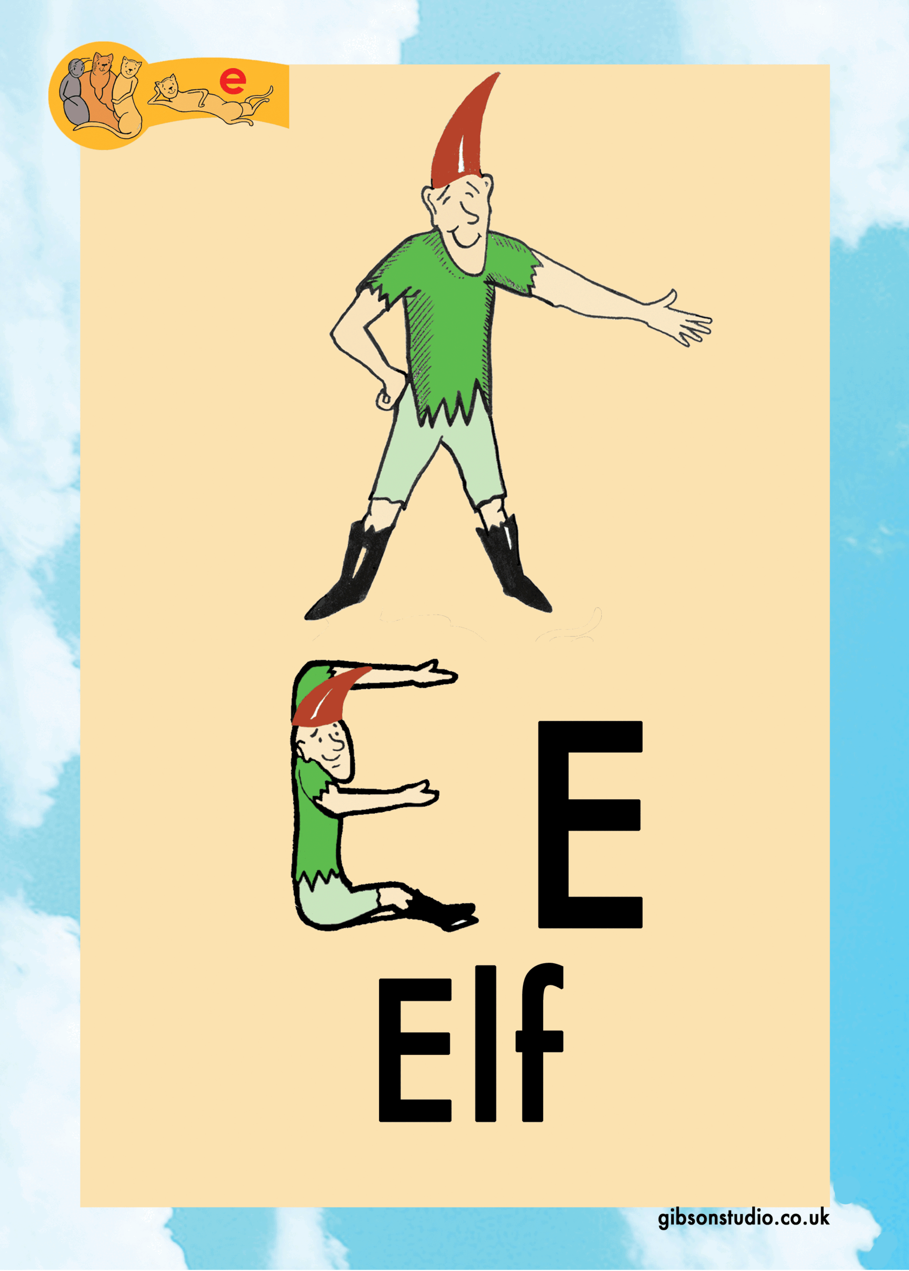 The picture changes to a letter. The first letter of the pictures phonetic word.