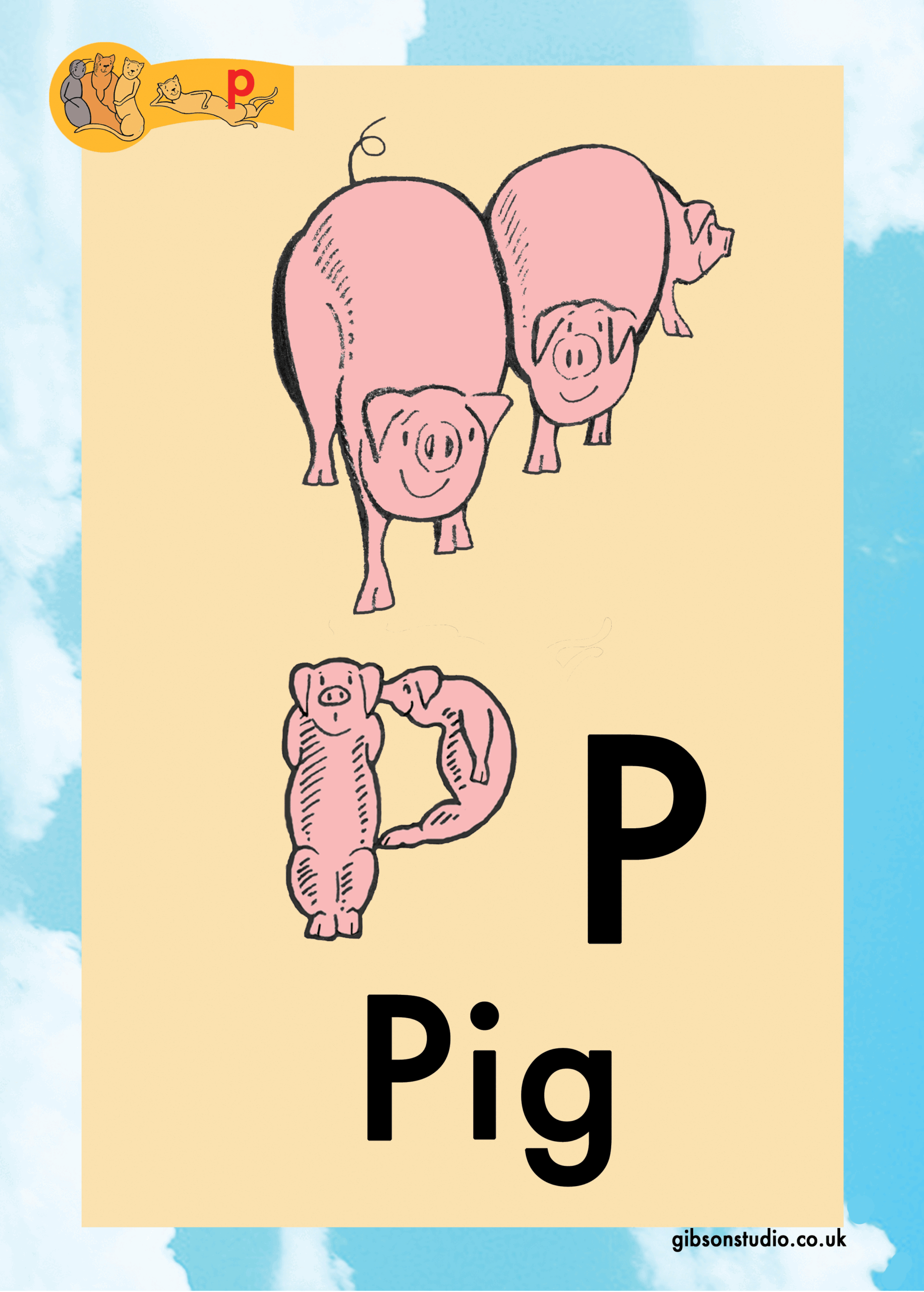 The picture changes to a letter. The first letter of the pictures phonetic word.
