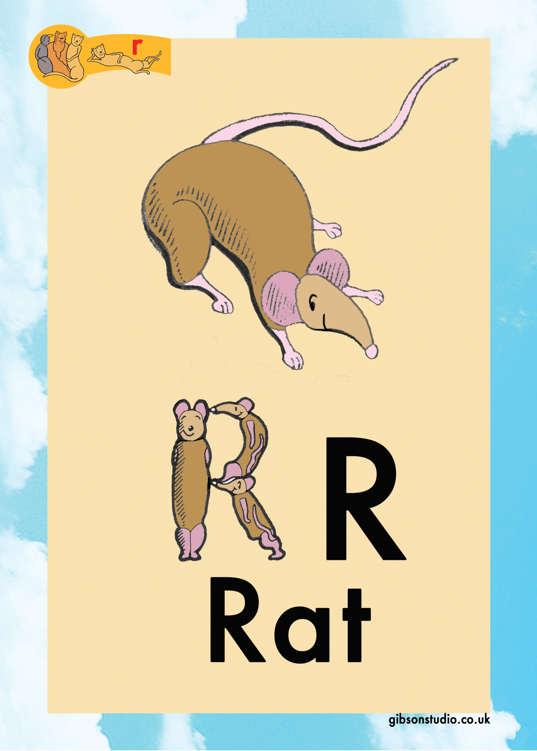 The picture changes to a letter. The first letter of the pictures phonetic word.