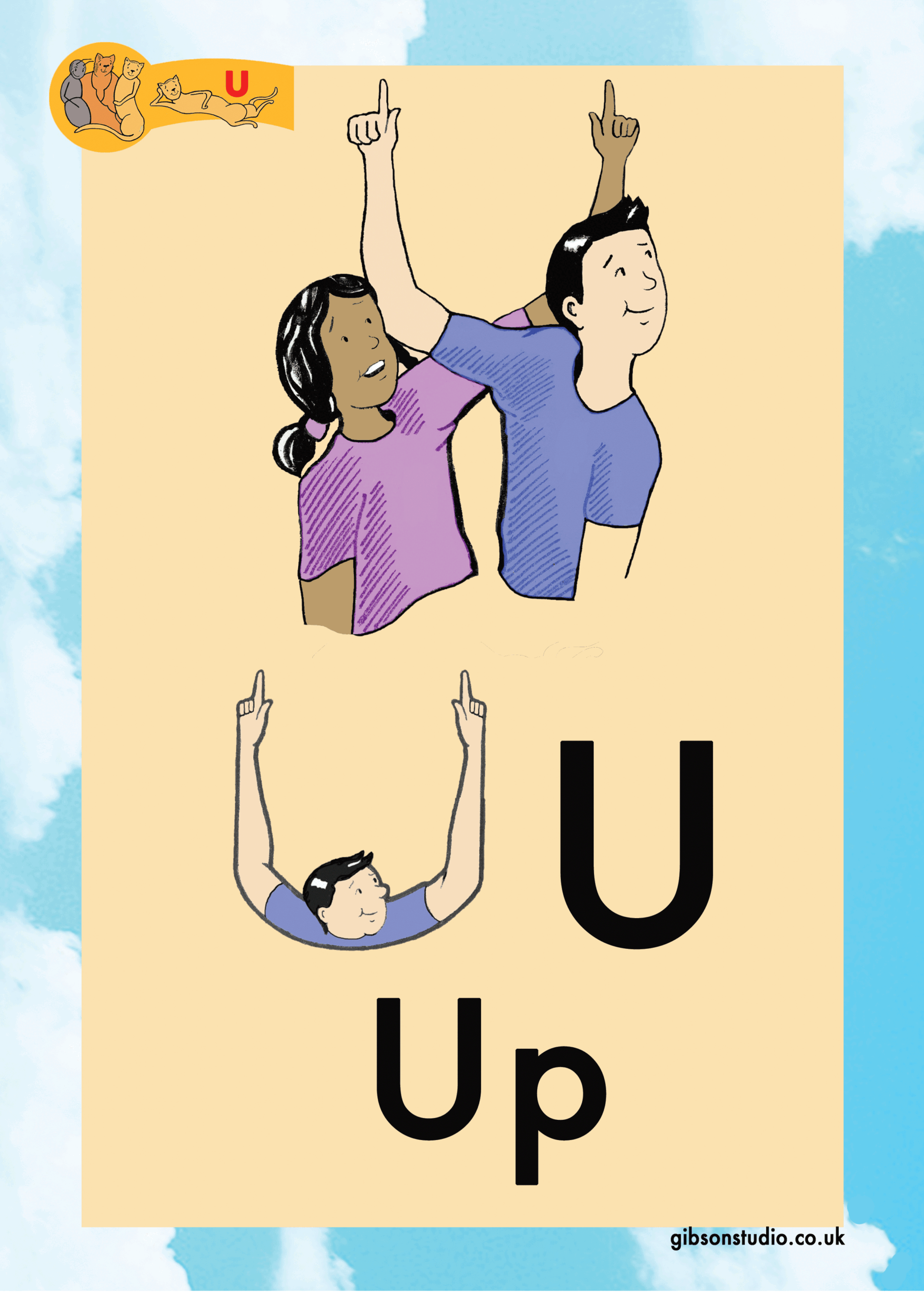 The picture changes to a letter. The first letter of the pictures phonetic word.