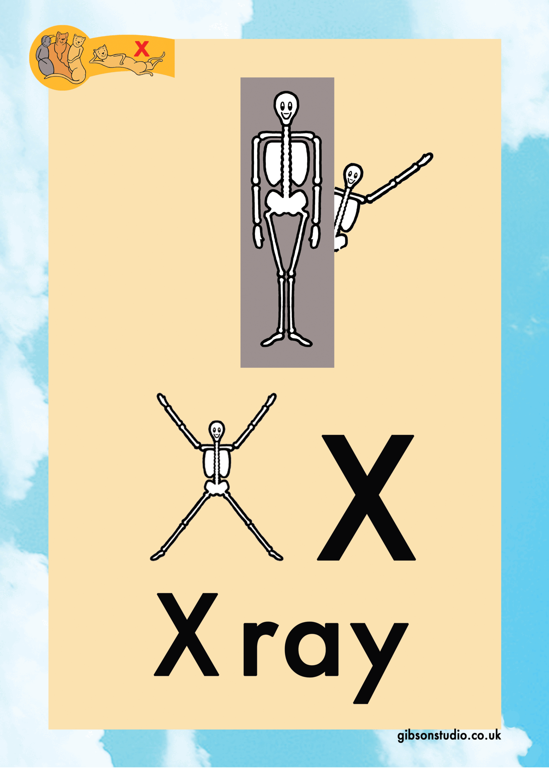 The picture changes to a letter. The first letter of the pictures phonetic word.