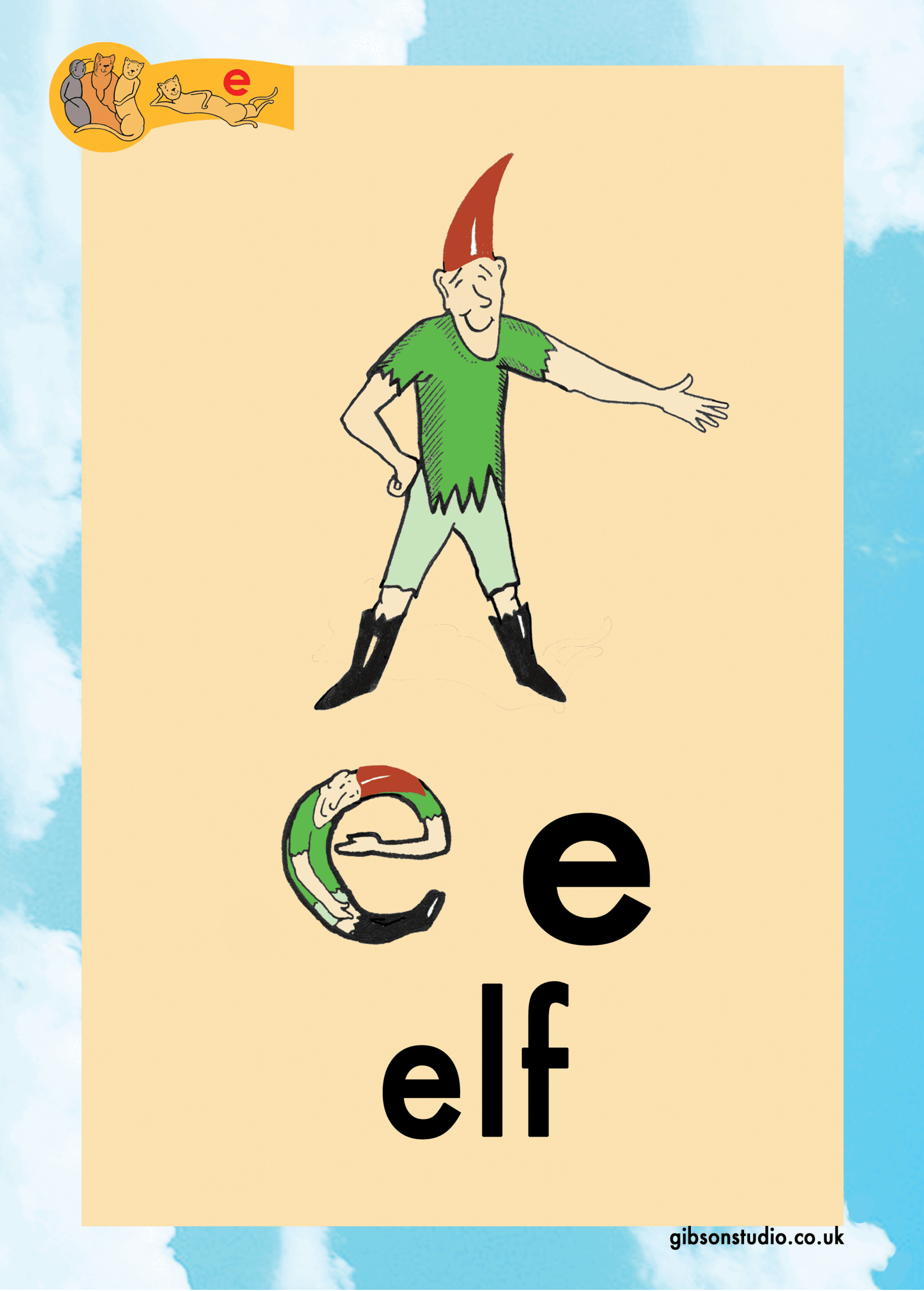 The picture changes to a letter. The first letter of the pictures phonetic word.