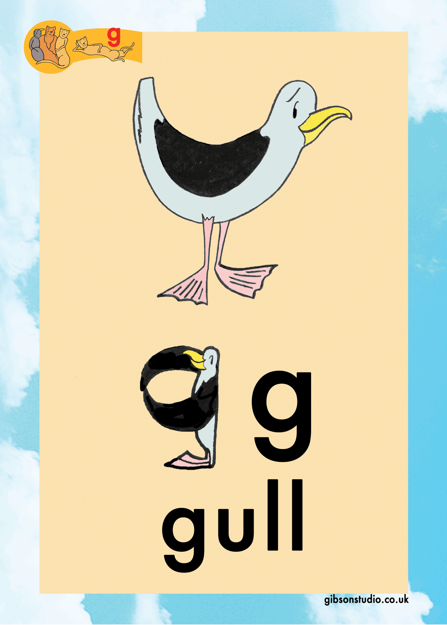 The picture changes to a letter. The first letter of the pictures phonetic word.