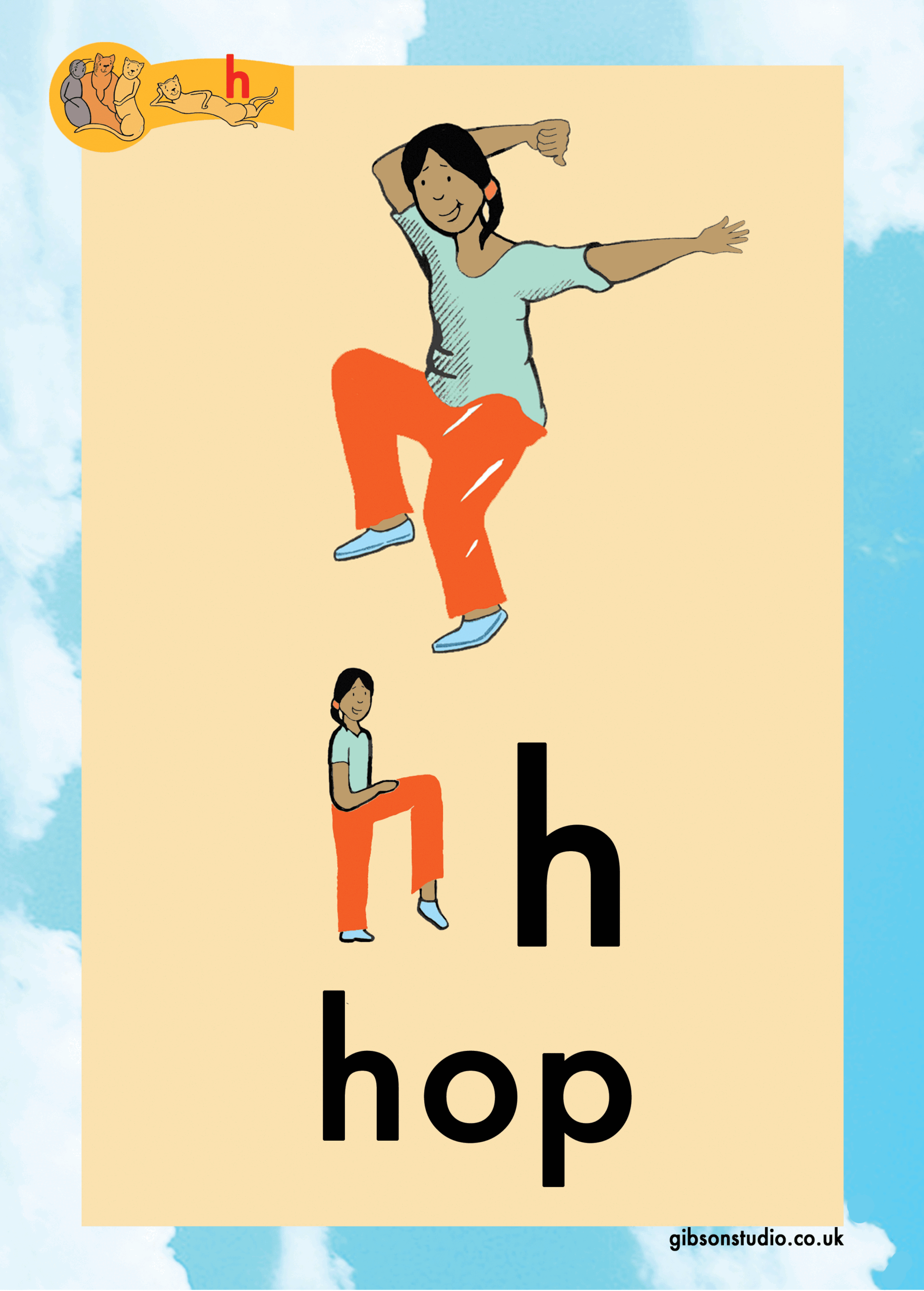 The picture changes to a letter. The first letter of the pictures phonetic word.