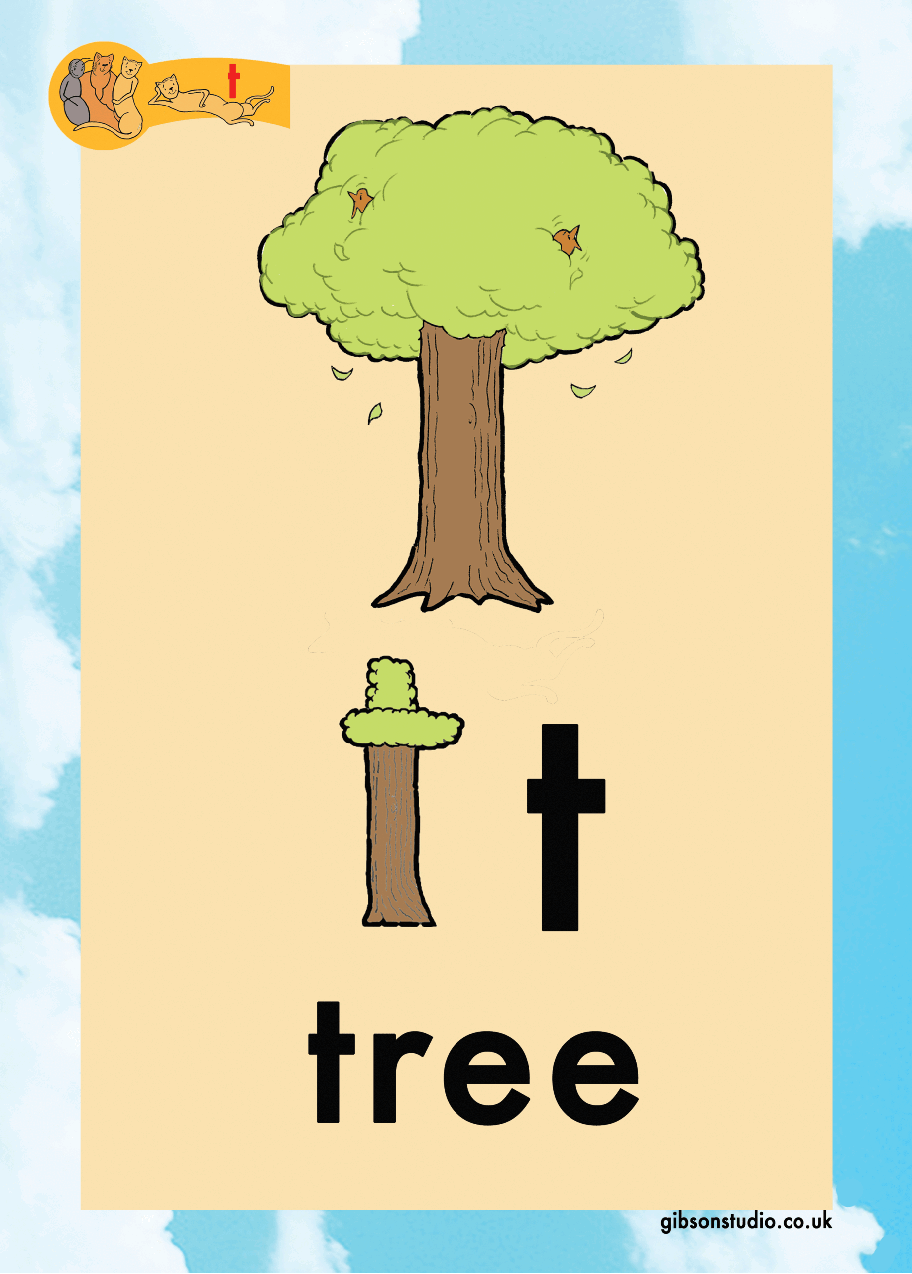 The picture changes to a letter. The first letter of the pictures phonetic word.