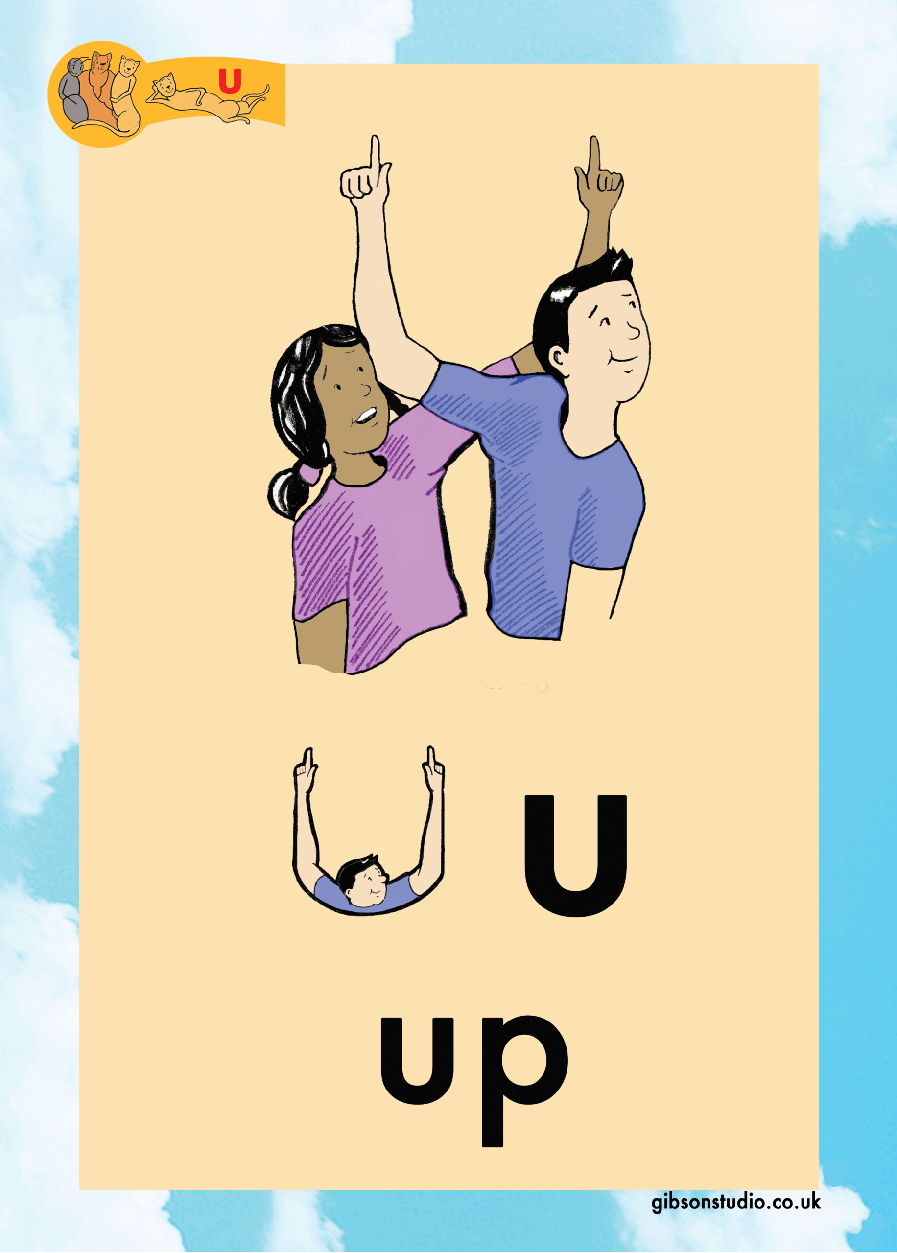 The picture changes to a letter. The first letter of the pictures phonetic word.