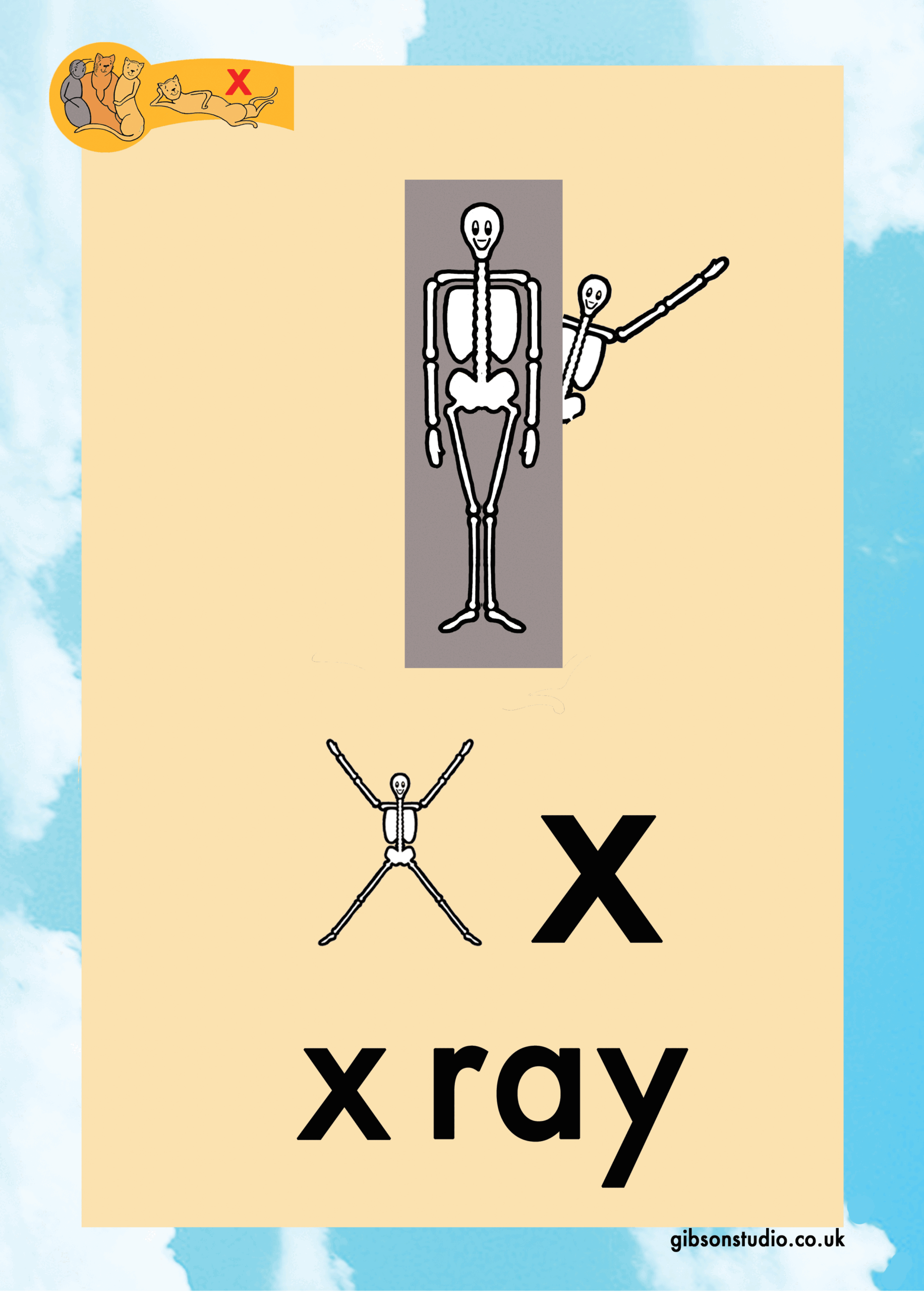 The picture changes to a letter. The first letter of the pictures phonetic word.